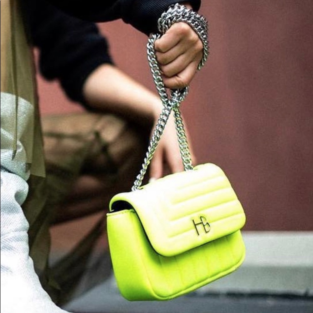 Henri Bendel Neoprene Micro Bag Neon Yellow
